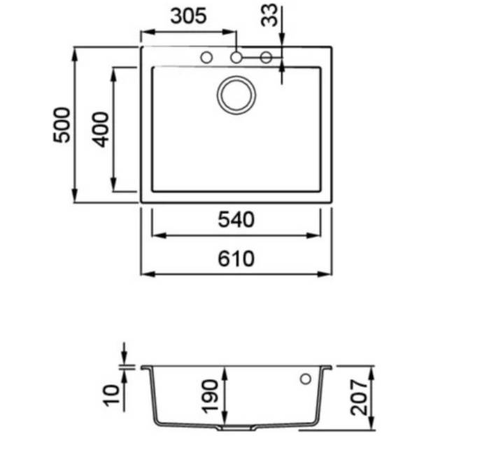 elleci quadra 110 m73 mosogatótálca  34147