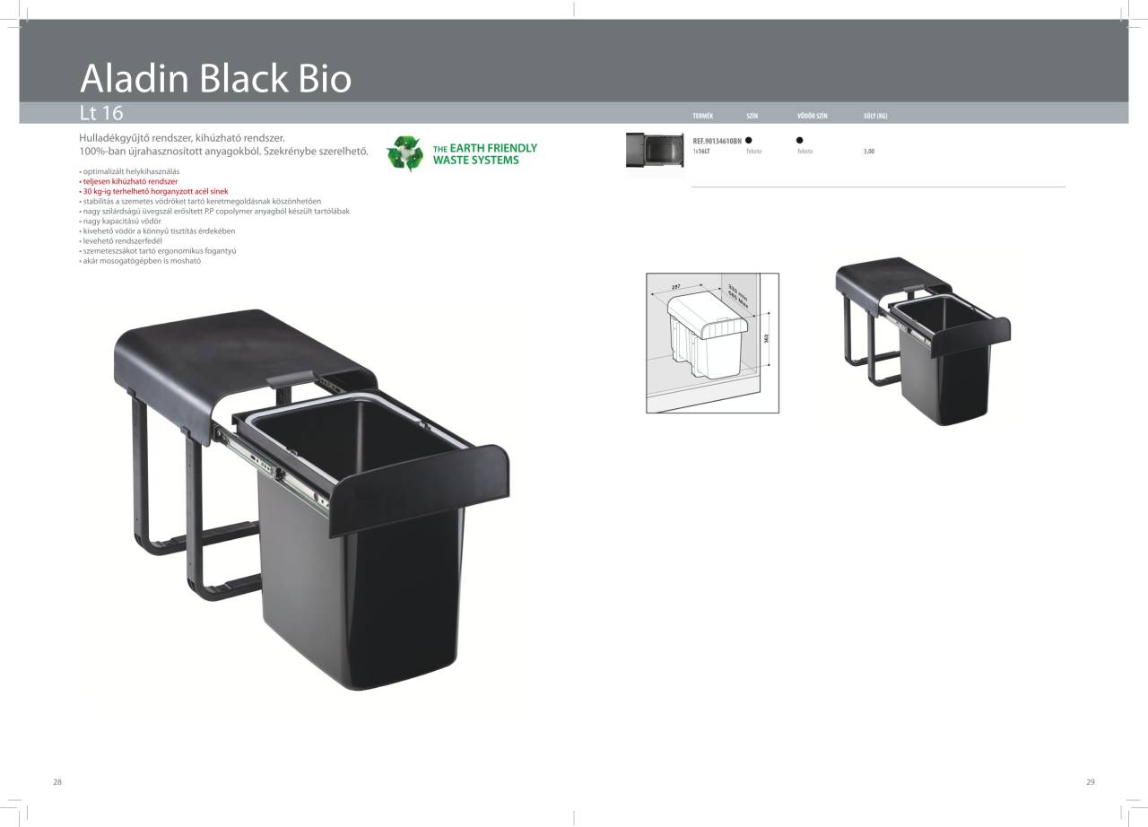 ekotech black bio hulladékgyűjtő rendszer 25434