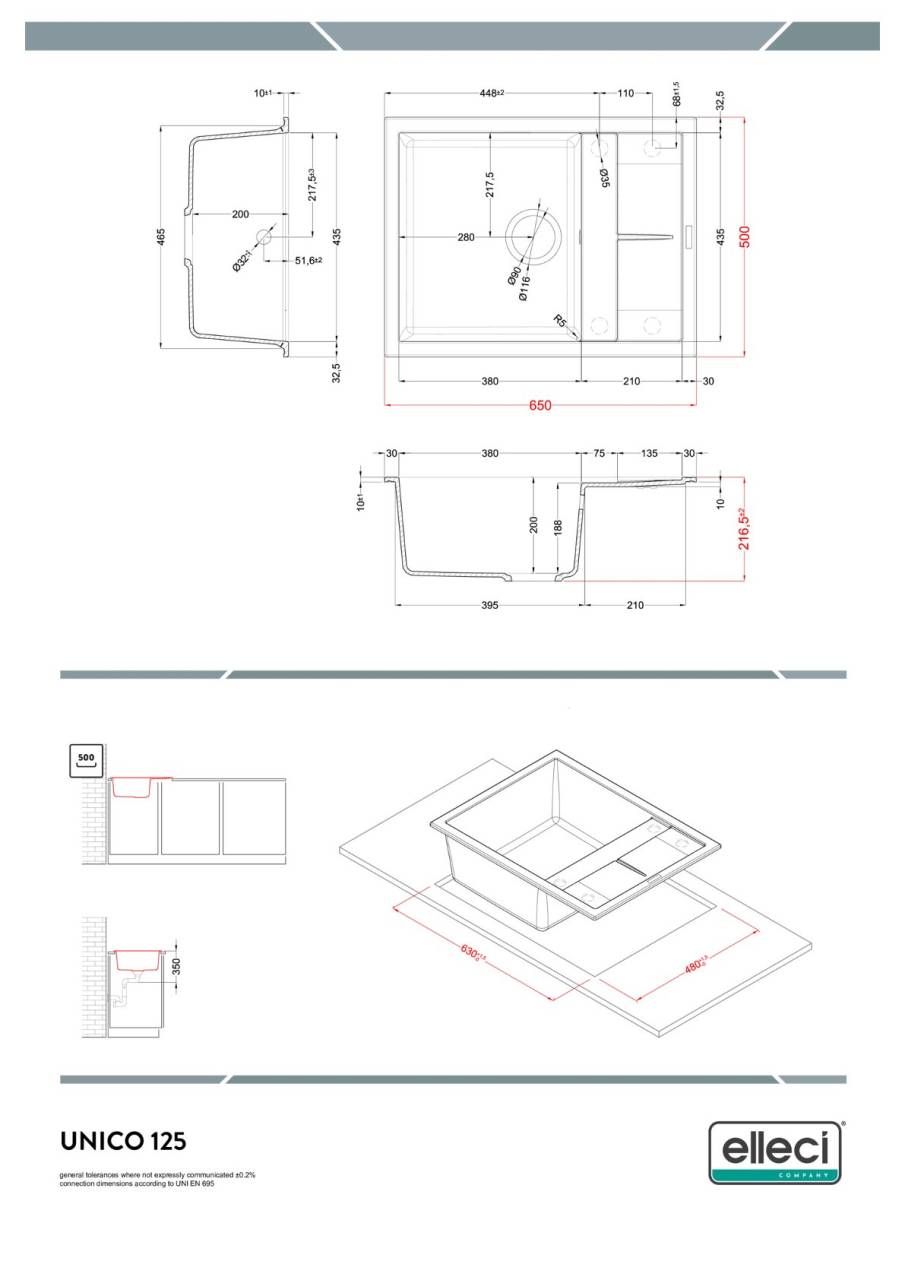 elleci unico 125 automata g40 mosogatótálca  25891