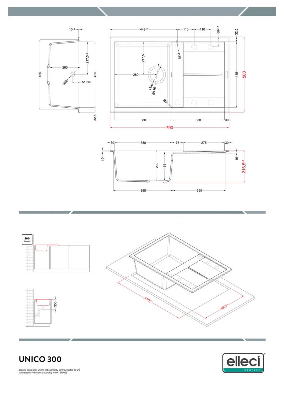 elleci unico 300 automata g40 mosogatótálca  25865