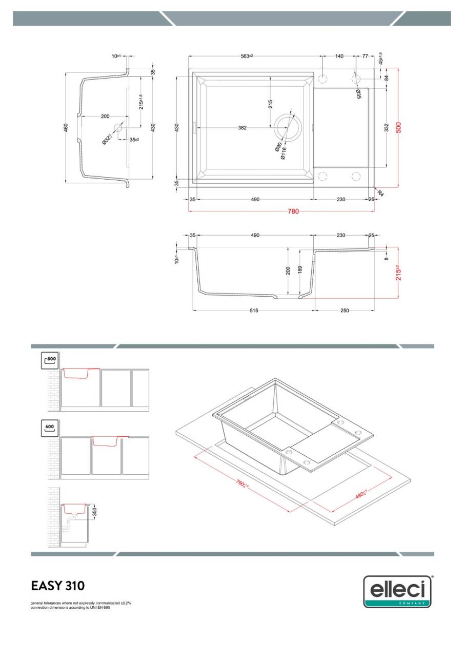 elleci easy 310 g43 mosogatótálca  23683