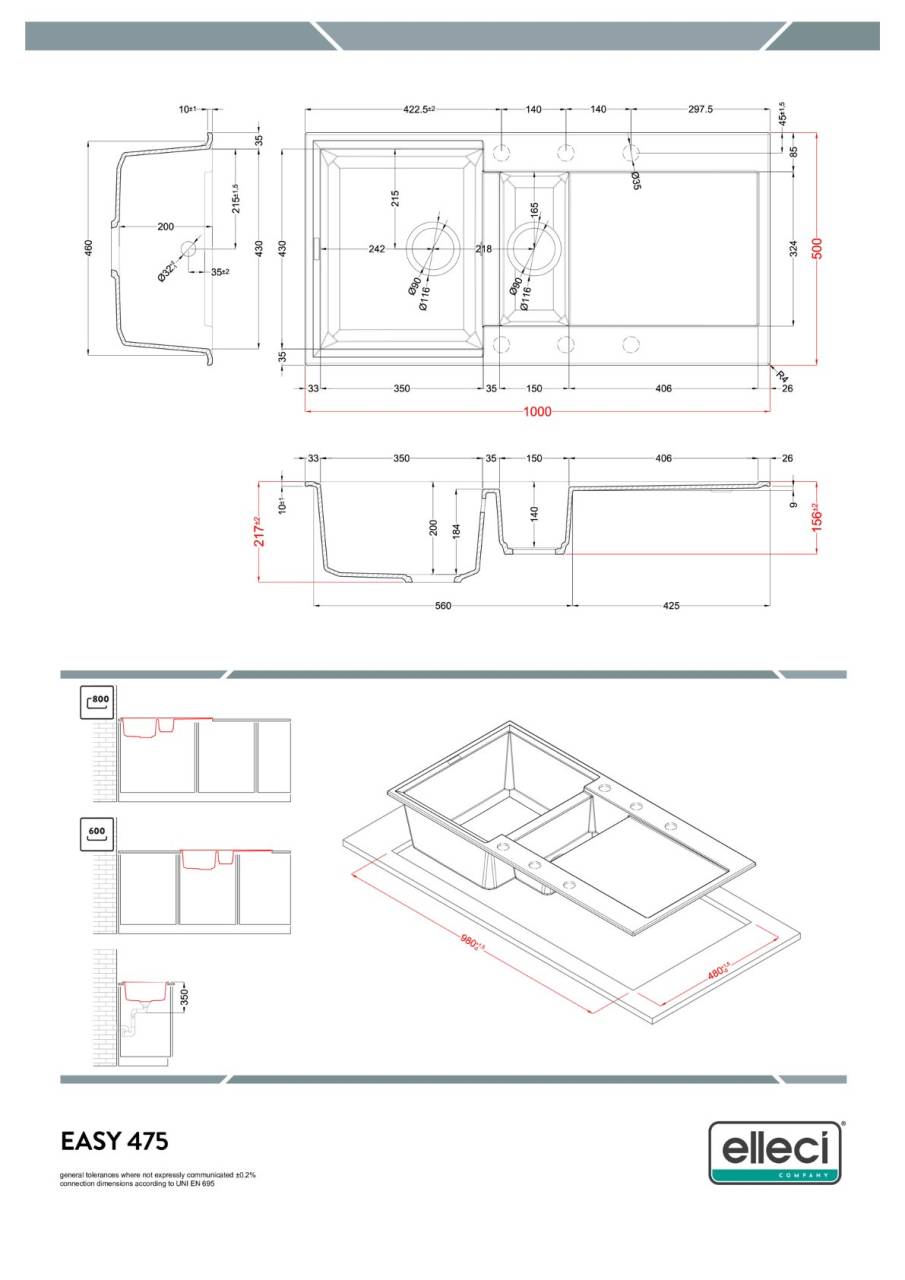 elleci easy 475 g40 mosogatótálca 23955