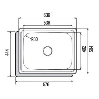 CATA - Mosogatótálca egymedencés CSS60-1/A