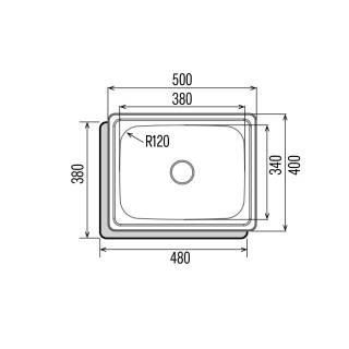 CATA - Mosogatótálca egymedencés CSS-1/A