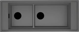 ELLECI - Mosogatótálca Mixology 590 K99 Concrete fekete tartozékokkal