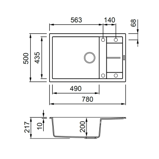 ELLECI - Mosogatótálca Unico 310 K87 Cocoa 