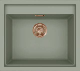 ELLECI - Mosogatótálca Sintesi 105 Keratek K82 Sage Green bronz tartozékokkal