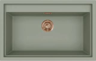 ELLECI - Mosogatótálca Sintesi 130 Keratek K82 Sage Green bronz tartozékokkal