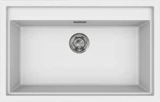 ELLECI - Mosogatótálca Sintesi 130 Keratek K96 White inox tartozékokkal