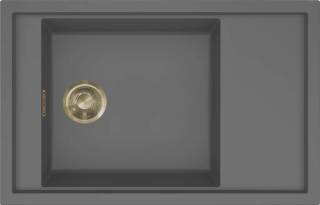 ELLECI - Mosogatótálca Sintesi 305 K99 Concrete arany tartozékokkal