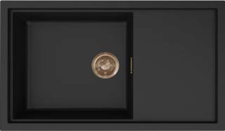 ELLECI - Mosogatótálca Sintesi 410 K86 fekete Bronz tartozékokkal