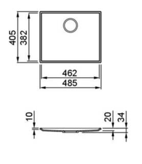 elleci essenza 50 K86 mosogatótálca medencefenék