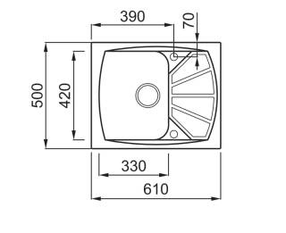 elleci living 125 g43 mosogatótálca