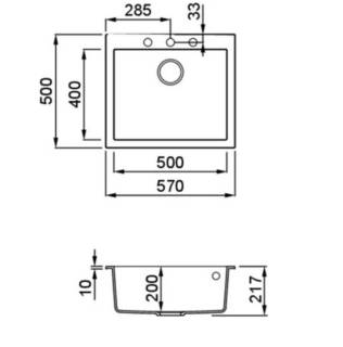 elleci quadra 105 g43 mosogatótálca 