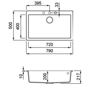 elleci quadra 130 g68 mosogatótálca