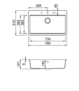 Elleci LG213048 mosogatótálca