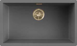 ELLECI - Mosogatótálca Zen 130 K99 Concrete arany tartozékokkal