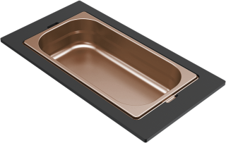ELLECI- Tároló edény egyrészes gourmet 410 bronz HPL kerettel  