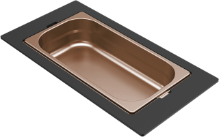 ELLECI- Tároló edény egyrészes gourmet 418 bronz HPL kerettel  