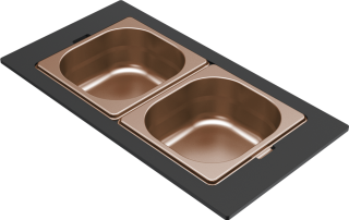 ELLECI- Tároló edény kétrészes gourmet 378 bronz HPL kerettel