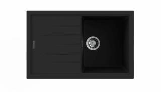 NODOR - Mosogatótálca NorGranite 78.50 1B 1D BK fekete