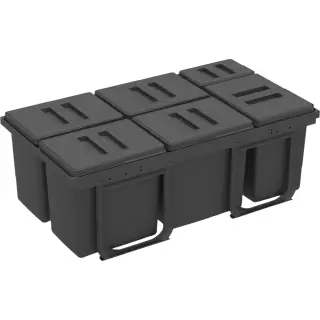 EKOTECH - Beépíthető hulladékgyűjtő JAZZ 90 5x15 liter+1x7 liter ÚJ 2026