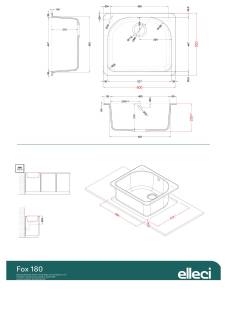 elleci fox 180 g40 mosogatótálca