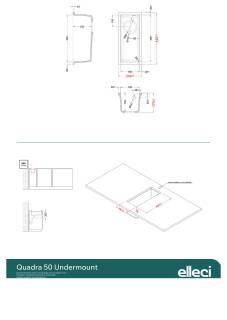 elleci quadra 50 munkalap alá szerelhető mosogatótálca