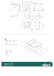 elleci quadra 150 g40 mosogatótálca 