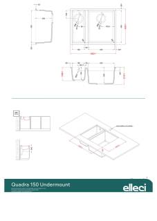 elleci quadra 150 g43 munkalap alá szerelhető mosogatótálca