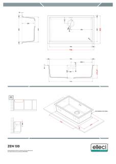 elleci zen 130 k86 keratek mosogatótálca 