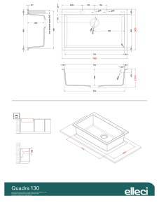 elleci quadra 130 m70 mosogatótálca