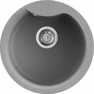 Elleci OUTLET - Mosogatótálca Ego ROUND G48 cemento - A készlet erejéig rendelhető! 