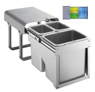 EKOTECH - Beépíthető hulladékgyűjtő EKKO FRONT 40 - 1x16 liter+2x8 liter