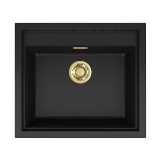 ELLECI - Mosogatótálca Sintesi 105 K86 Black arany tartozékokkal