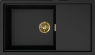 ELLECI - Mosogatótálca Sintesi 410 K86 Black arany tartozékokkal